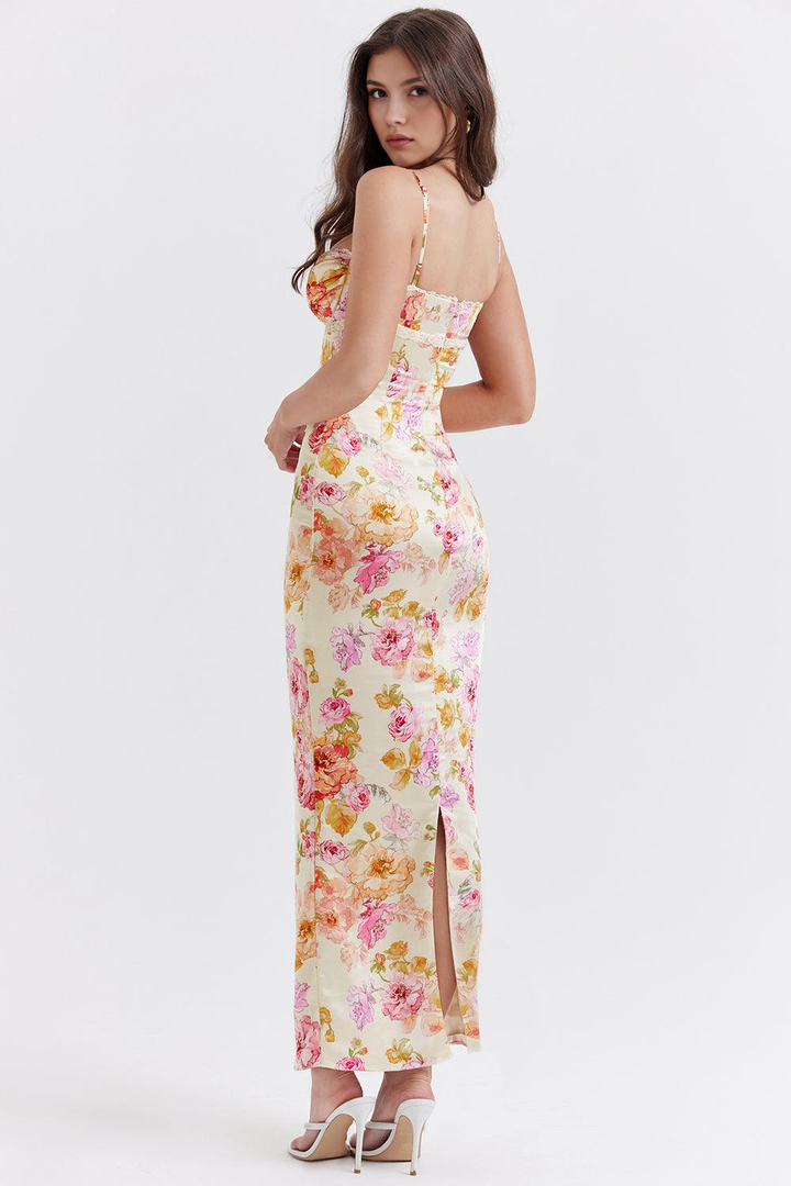 FIORELLA - Charming Floral Maxi Dress