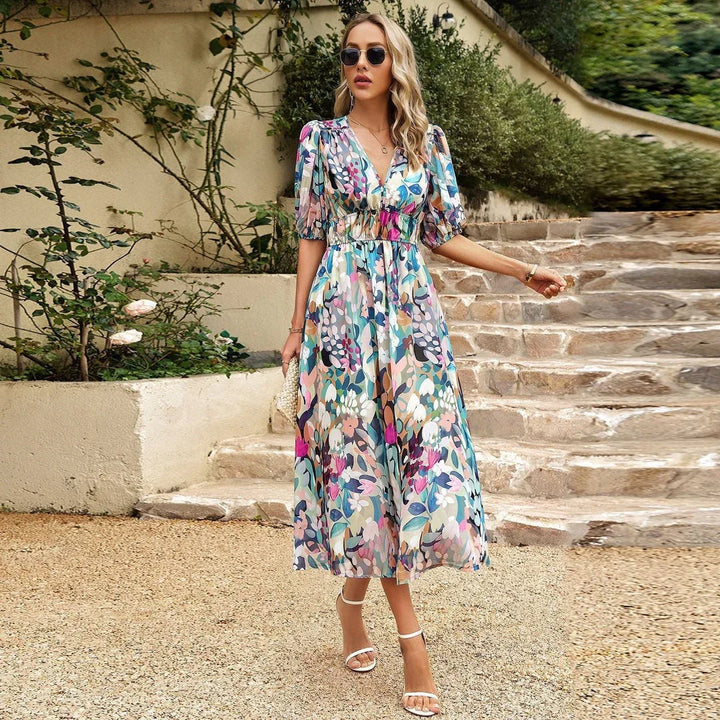 Isolde - V-Neck Midi Dress