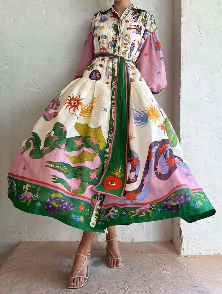 Dorthe - Elegant Italian Maxi Dress