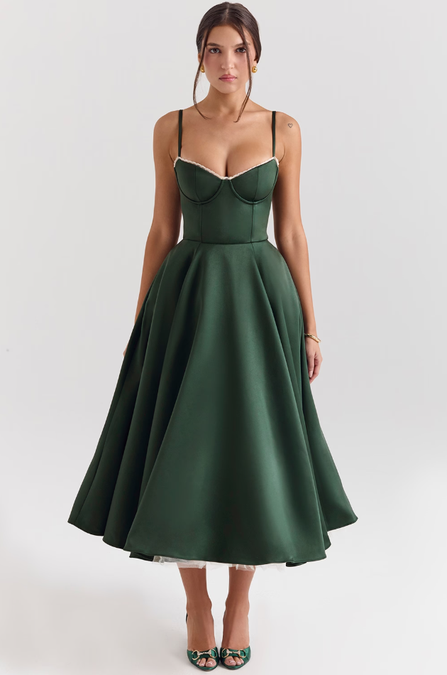 Luce - Abito midi in tulle e raso