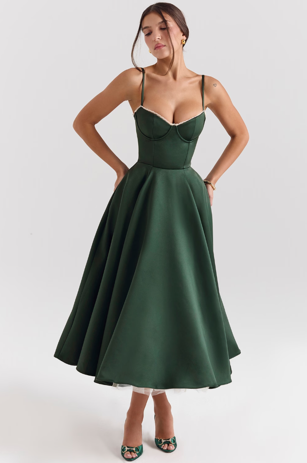 Luce - Abito midi in tulle e raso