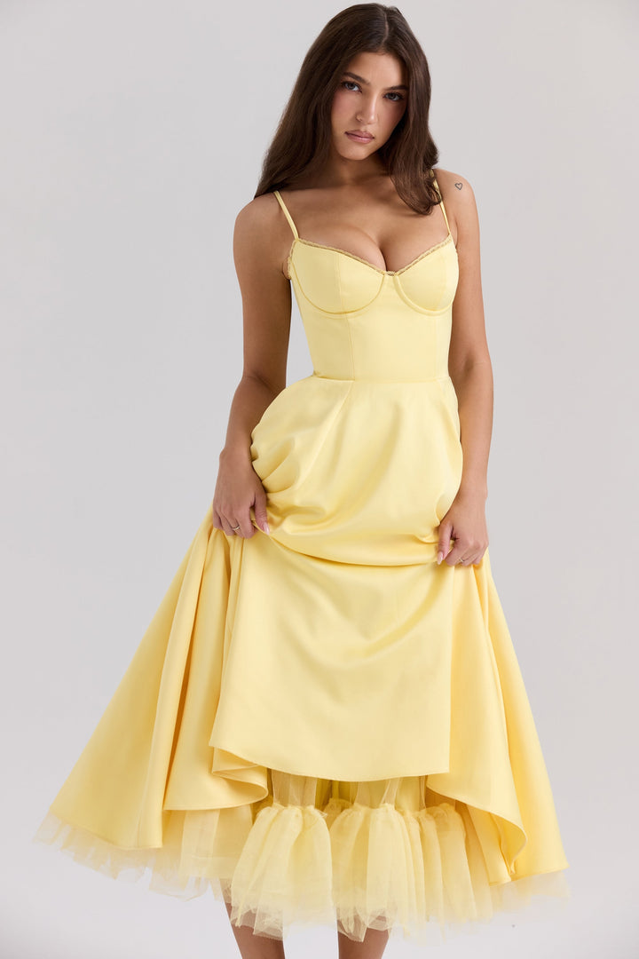 Luce - Abito midi in tulle e raso
