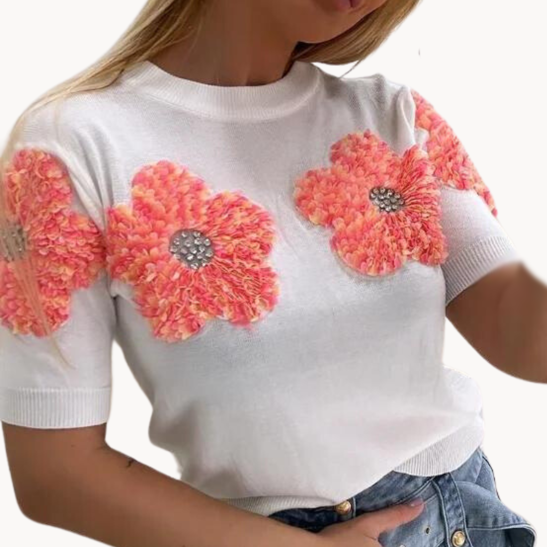 Mireille Flower Sweater Shirt