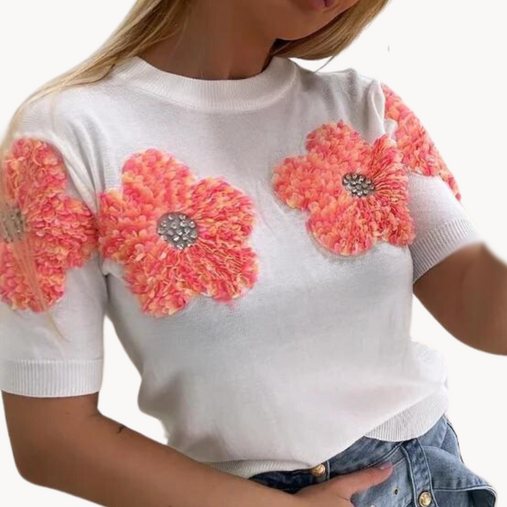 Mireille Flower Sweater Shirt
