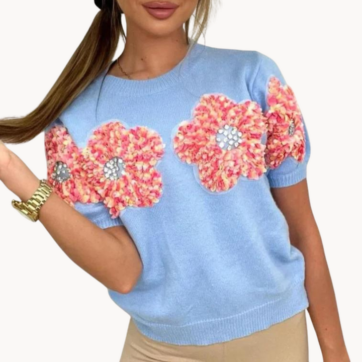Mireille Flower Sweater Shirt