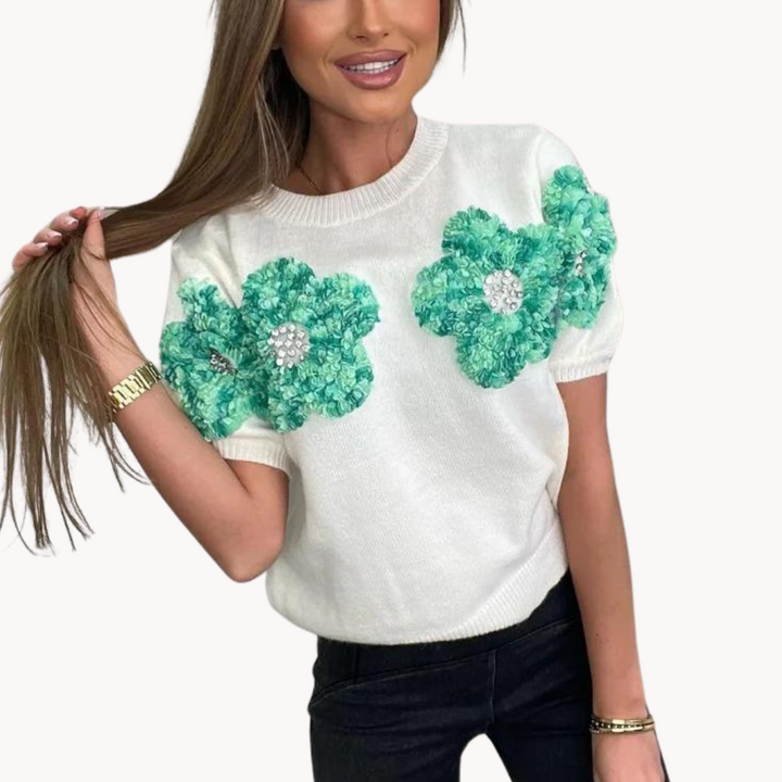 Mireille Flower Sweater Shirt
