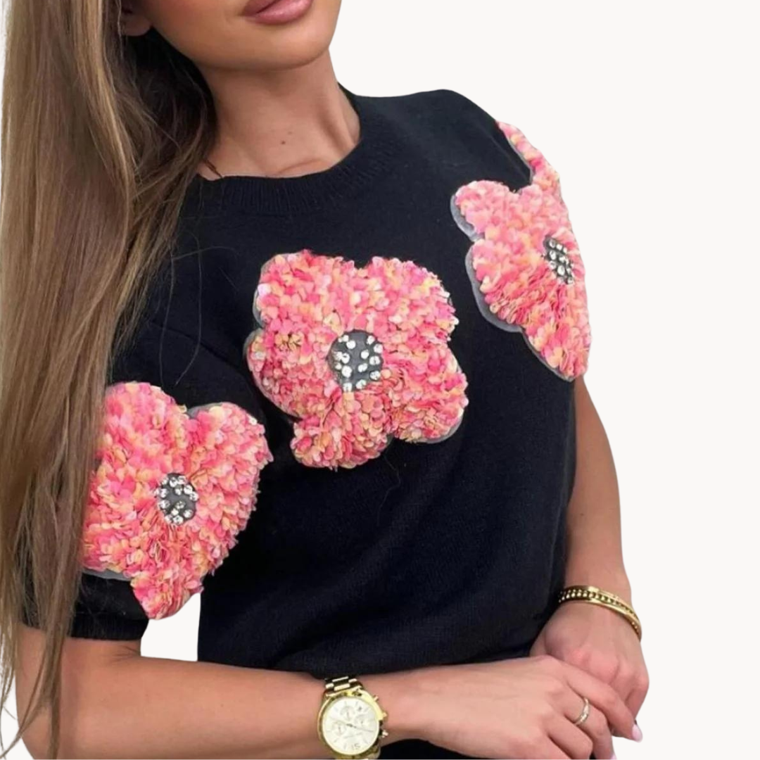 Mireille Flower Sweater Shirt